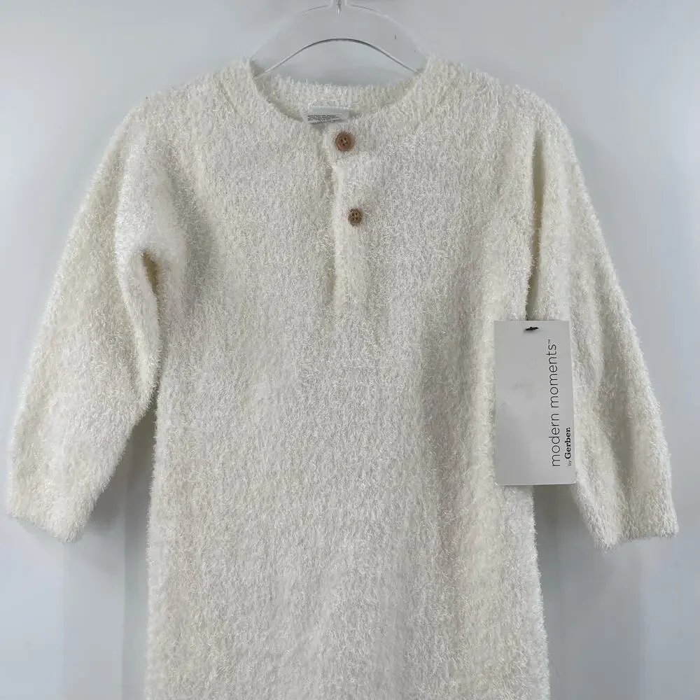 GERBER MODERN MOMENTS Baby Onesie 12 Months Faux Fur Fuzzy Comfy Unisex NWT